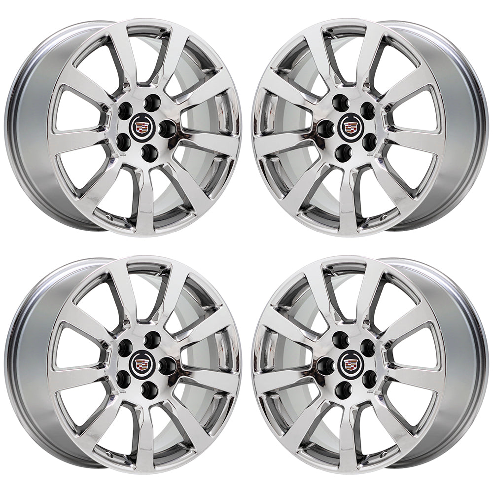 18" Cadillac CTS Sedan Bright Chrome wheels rims Factory OEM GM set 4628